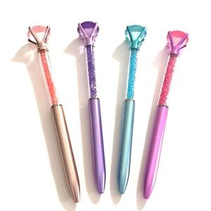 Faux Diamond Gemstone Pens Lot of 4